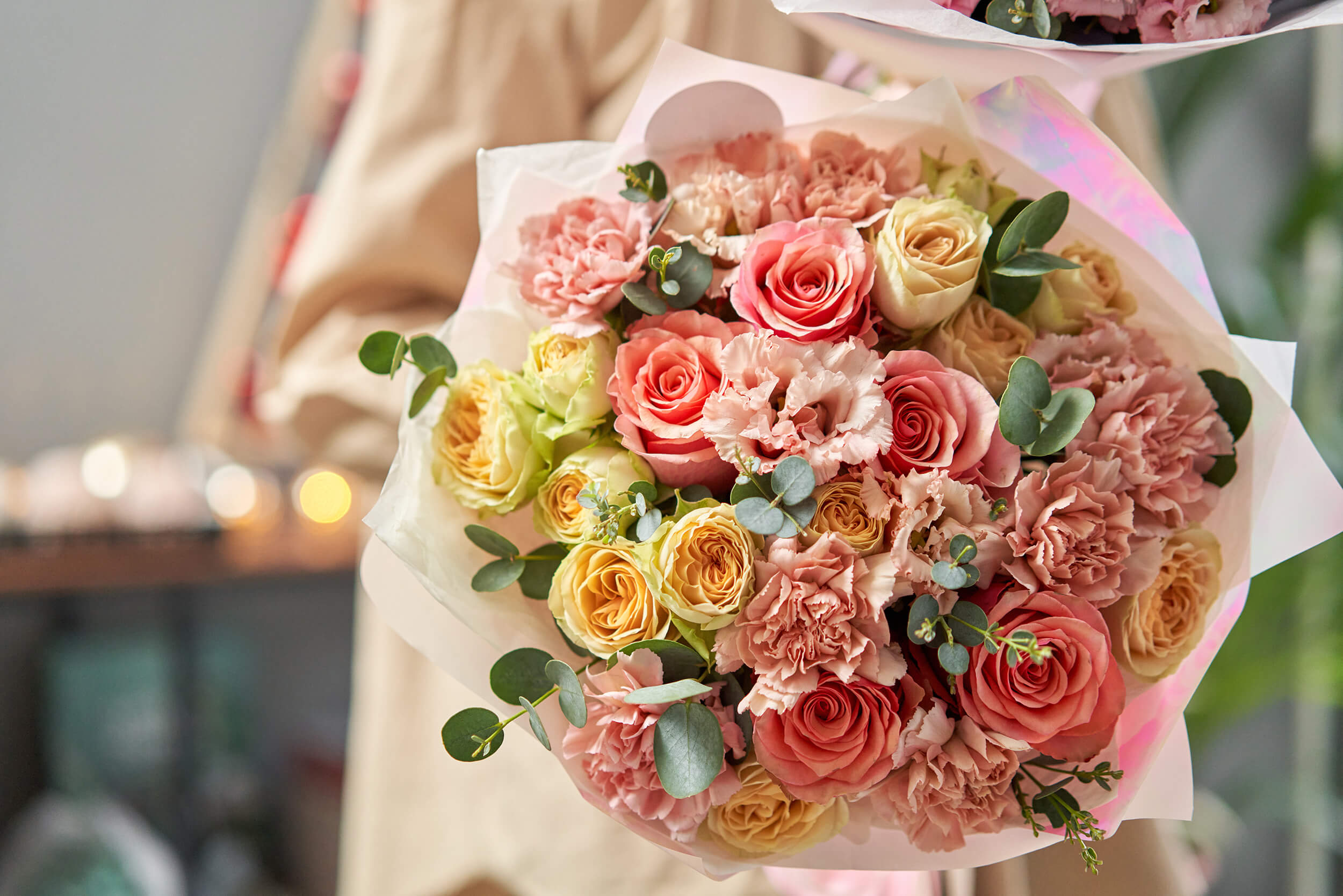 Frischer Blumenstrauß mit einer Vielfalt an Blumen